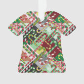 キャンディーケーン模様 オーナメント (正面)