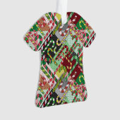 キャンディーケーン模様 オーナメント (正面)