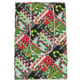 キャンディーケーン模様 ミディアムペーパーバッグ (裏面)