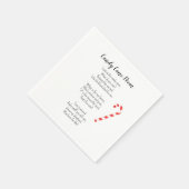 キャンディーケーン詩クリスマスプレゼント スタンダードカクテルナプキン (角)