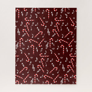 キャンディーケーン音楽ノートジグソーパズル ジグソーパズル