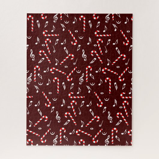 キャンディーケーン音楽ノートジグソーパズル ジグソーパズル (縦)