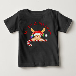 キャンディーケーン1stクリスマス ベビーTシャツ