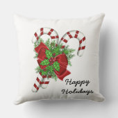 キャンディーケーン20"x 20"クリスマス装飾用クッション クッション (裏面)