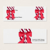 キャンディーケーン – ギフトラベル (正面&裏面)