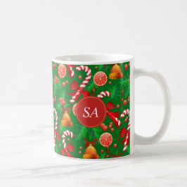 キャンディーケーン クリスマスベル クリスマスホリー コーヒーマグカップ