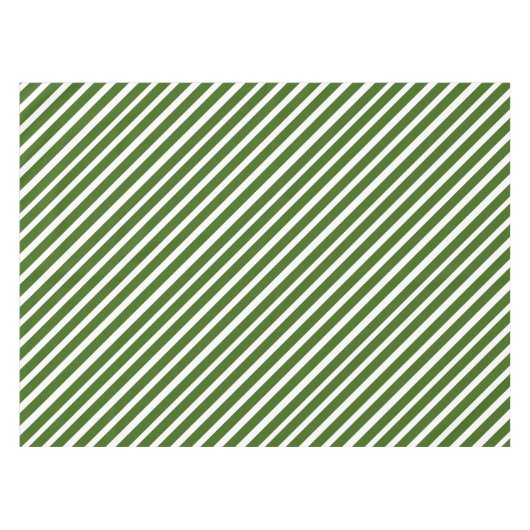 キャンディーケーン クリスマス グリーン & ホワイト ストライプ テーブルクロス (正面(横))