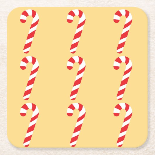 キャンディーケーン スクエアペーパーコースター (正面)
