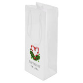 キャンディーケーン ハート メリークリスマス NAME フェスティブ ファン ワインギフトバッグ (正面アングル)