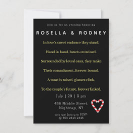 キャンディーケーン バレンタイン 婚約パーティー 招待状