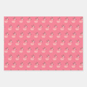 キャンディーケーン&フラミンゴ – キュートなトロピカルクリスマス ラッピングペーパーシート (正面2)