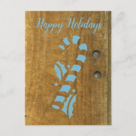 キャンディーケーン ブルー クリスマス ホリデー グリーティング