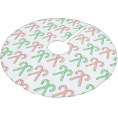 キャンディーケーン/ペパーミントブラシ仕上げポリエステルツリースカート ブラッシュドポリエステルツリースカート (アングル)