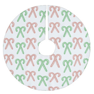 キャンディーケーン/ペパーミントブラシ仕上げポリエステルツリースカート ブラッシュドポリエステルツリースカート