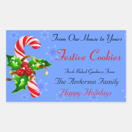 キャンディーケーン&ホリーホリデーフード スクエアシール