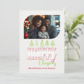 キャンディーケーン モダン レトロ ドゥードル クリスマス フォト (スタンド正面)