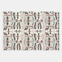 キャンディーケーン ラッピングペーパーシート