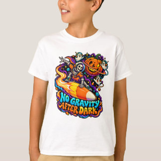 キャンディーコメットスケルトンスペースハロウィン Tシャツ
