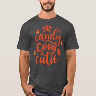 キャンディーコーンかわいこちゃん面白いハロウィーンキャンディーラバーコスト Tシャツ