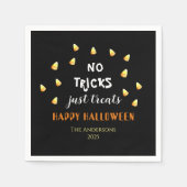 キャンディーコーンのハロウィーンを扱うトリックはない スタンダードカクテルナプキン (正面)