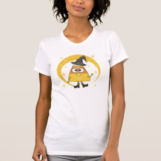キャンディーコーンウィッチハロウィーン Tシャツ (正面)
