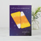 キャンディーコーンカップルの写真カード カード (スタンド正面)