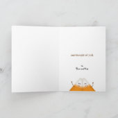 キャンディーコーンカップル折り畳みホリデーカード シーズンカード (内部)