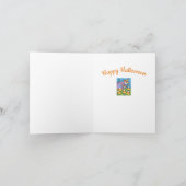 キャンディーコーンガーデンの白いカラフルネズミ&かわいい シーズンカード (内部)