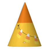 キャンディーコーンガーランドのハロウィーンかわいい弓 パーティーハット (左)