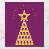 キャンディーコーンクリスマスツリー秋 ワインラベル (シングルラベル)