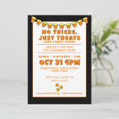 キャンディーコーンコスチュームパーティーハロウィーン招待状 招待状 (スタンド正面)