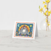 キャンディーコーンターキー感謝挨拶カー空白のド カード (黄色い花)