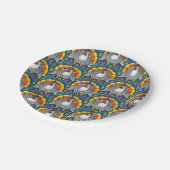 キャンディーコーンターキー、感謝祭フォークアートバード ペーパープレート (アングル)