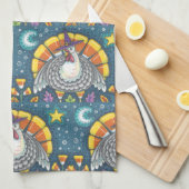 キャンディーコーンターキー、感謝鳥キッチンタオル キッチンタオル (四つ折り)