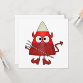 キャンディーコーンデビルハロウィーン カード (正面/裏面インサイチュ)