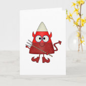 キャンディーコーンデビルハロウィーン カード (黄色い花)