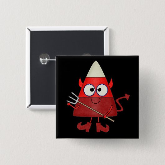 キャンディーコーンデビルハロウィーン 缶バッジ (正面&裏面)