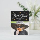 キャンディーコーントリックまたはハロウィーンフォトを扱う シーズンポストカード (スタンド正面)