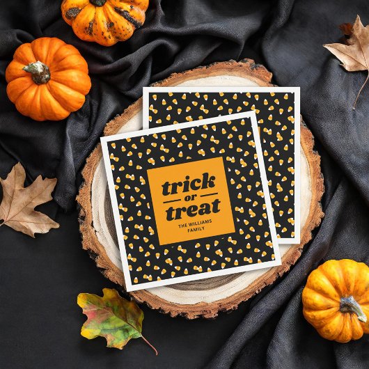 キャンディーコーントリックオアトリートハローウィンパーティ スタンダードカクテルナプキン