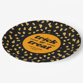 キャンディーコーントリックオアトリートハローウィンパーティ ペーパープレート (アングル)