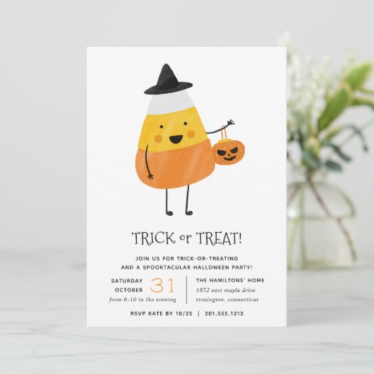 キャンディーコーントリックオアトリートハローウィンパーティ 招待状 (スタンド正面)