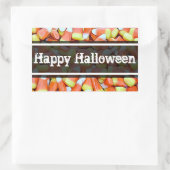 キャンディーコーンハッピーハロウィーンステッカー 長方形シール (バッグ)