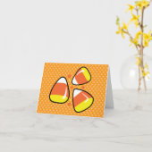 キャンディーコーンハッピーハローウィンカード カード (黄色い花)