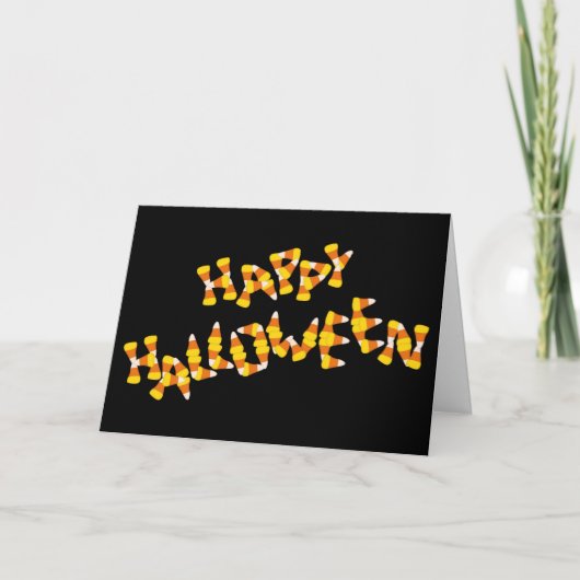 キャンディーコーンハッピーハローウィン挨拶 カード (正面)