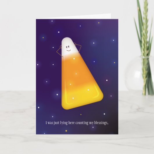 キャンディーコーンハッピー秋オールグリーティングカード カード (正面)