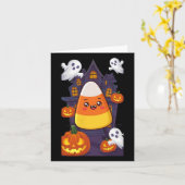 キャンディーコーンハロウィーンの衣装 カード (黄色い花)