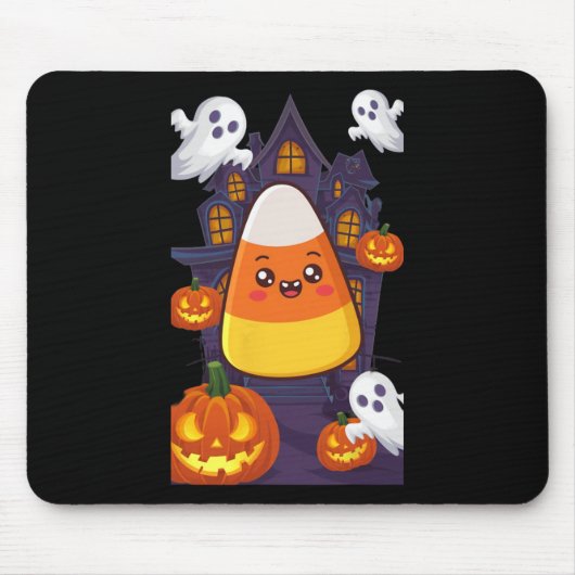 キャンディーコーンハロウィーンの衣装 マウスパッド (正面)