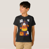キャンディーコーンハロウィーンの衣装 Tシャツ (正面フル)