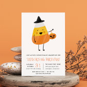 キャンディーコーンハロウィーン誕生日パーティー 招待状