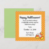 キャンディーコーンハローウィンパーティ招待状 招待状 (正面/裏面)